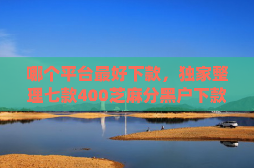 哪个平台最好下款，独家整理七款400芝麻分黑户下款app苹果手机