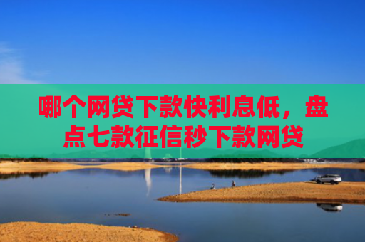 哪个网贷下款快利息低，盘点七款征信秒下款网贷