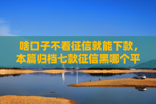 啥口子不看征信就能下款，本篇归档七款征信黑哪个平台能下款呢