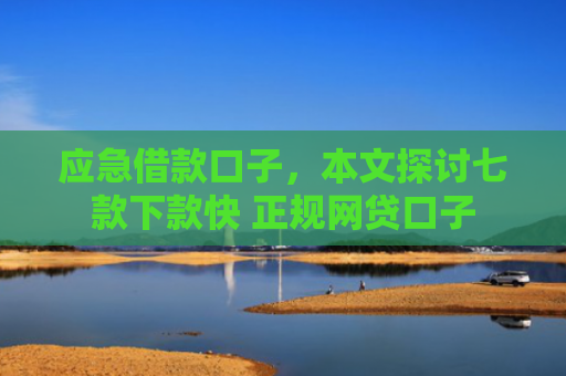 应急借款口子，本文探讨七款下款快 正规网贷口子