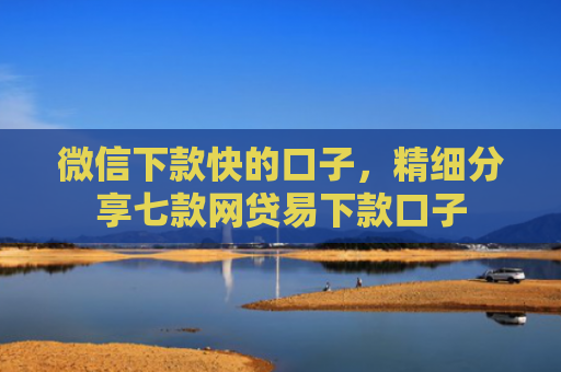 微信下款快的口子，精细分享七款网贷易下款口子