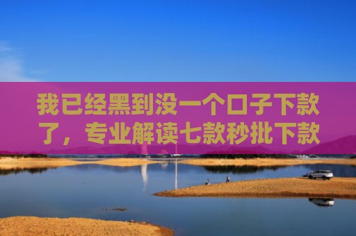 我已经黑到没一个口子下款了，专业解读七款秒批下款的网贷口子