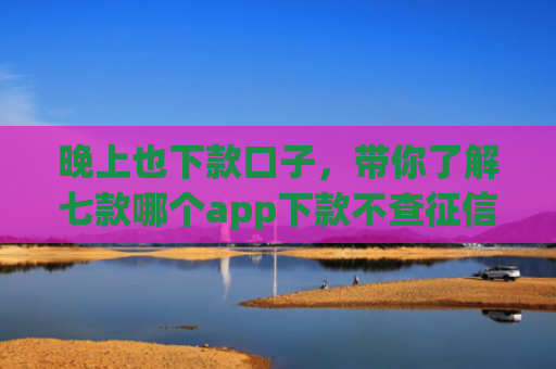 晚上也下款口子，带你了解七款哪个app下款不查征信