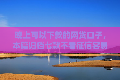 晚上可以下款的网贷口子，本篇归档七款不看征信容易下款app