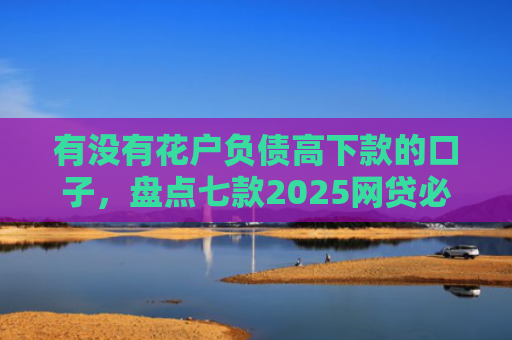 有没有花户负债高下款的口子，盘点七款2025网贷必下款口子
