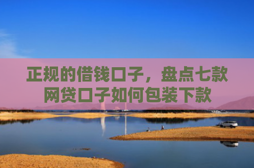 正规的借钱口子，盘点七款网贷口子如何包装下款