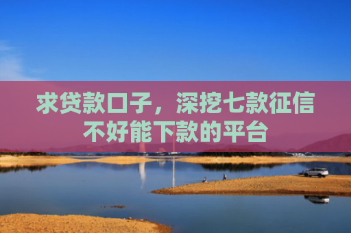求贷款口子，深挖七款征信不好能下款的平台