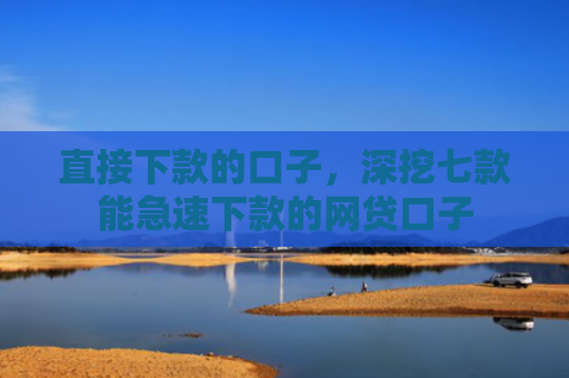 直接下款的口子，深挖七款能急速下款的网贷口子