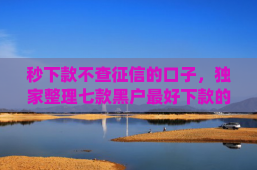 秒下款不查征信的口子，独家整理七款黑户最好下款的app