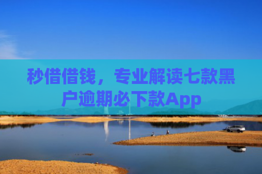 秒借借钱，专业解读七款黑户逾期必下款App