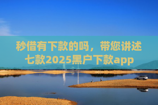 秒借有下款的吗，带您讲述七款2025黑户下款app