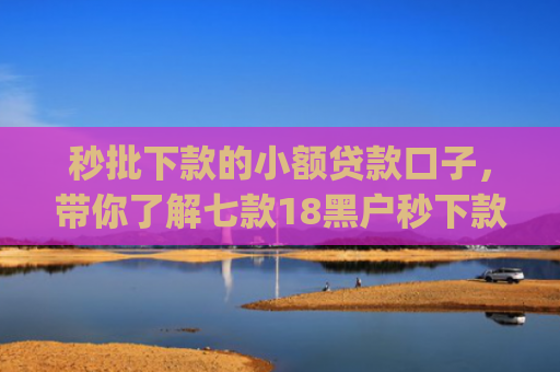 秒批下款的小额贷款口子，带你了解七款18黑户秒下款app