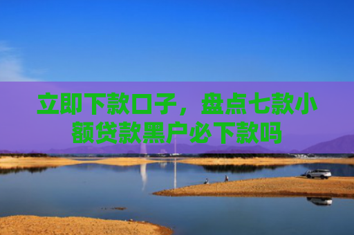 立即下款口子，盘点七款小额贷款黑户必下款吗