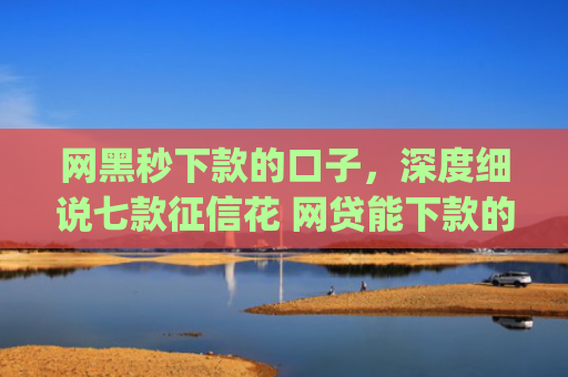 网黑秒下款的口子，深度细说七款征信花 网贷能下款的App