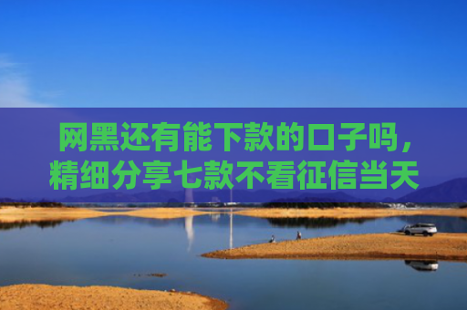 网黑还有能下款的口子吗，精细分享七款不看征信当天下款APP网贷