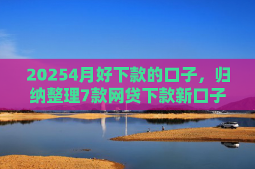 20254月好下款的口子，归纳整理7款网贷下款新口子