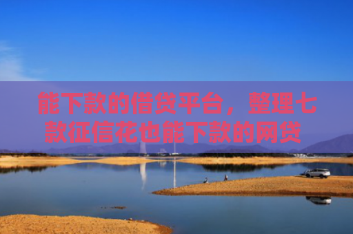 能下款的借贷平台，整理七款征信花也能下款的网贷 ios
