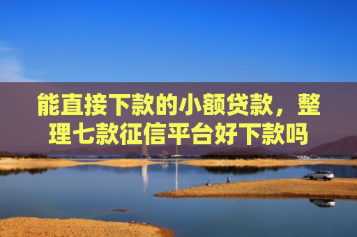 能直接下款的小额贷款，整理七款征信平台好下款吗