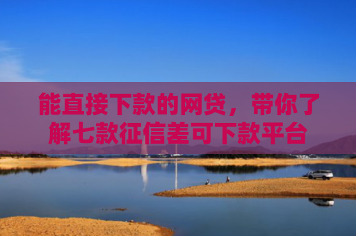 能直接下款的网贷，带你了解七款征信差可下款平台