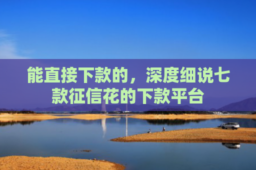 能直接下款的，深度细说七款征信花的下款平台