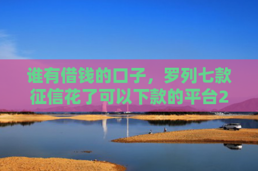 谁有借钱的口子，罗列七款征信花了可以下款的平台2025