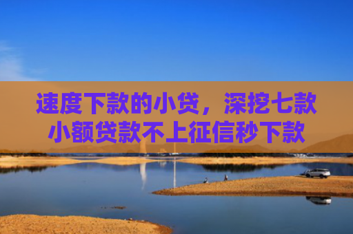 速度下款的小贷，深挖七款小额贷款不上征信秒下款
