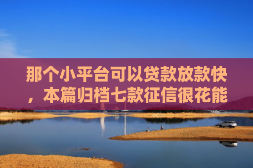 那个小平台可以贷款放款快，本篇归档七款征信很花能下款小额网贷