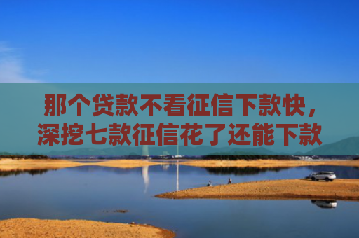 那个贷款不看征信下款快，深挖七款征信花了还能下款的网贷