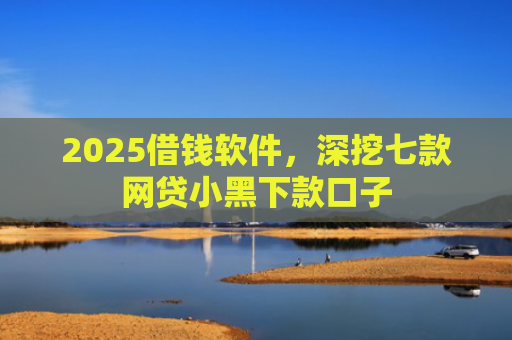 2025借钱软件，深挖七款网贷小黑下款口子